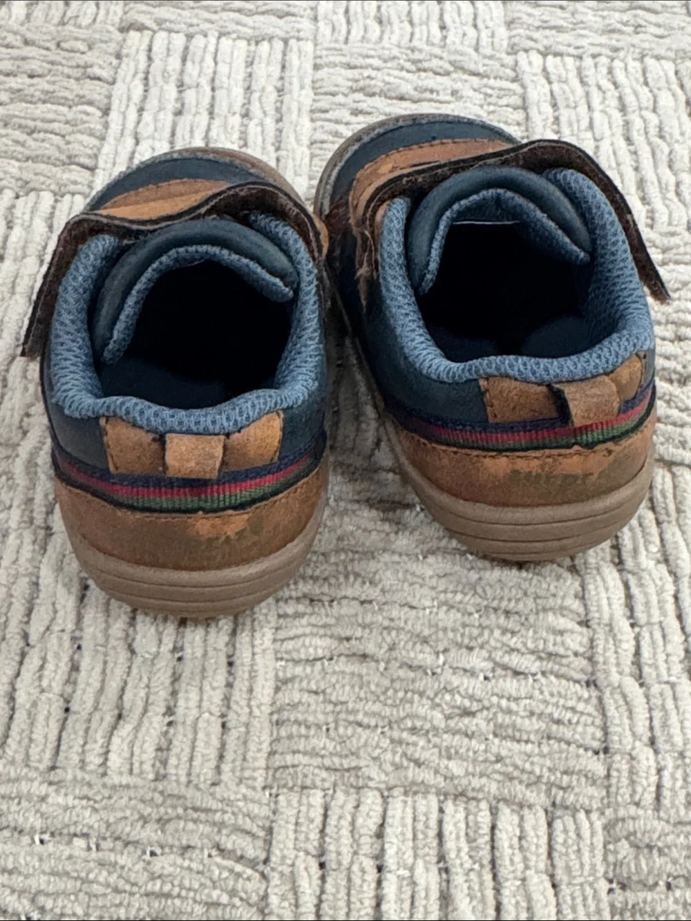 Stride Rite Suprize Toddler Sneakers in Brown & Navy